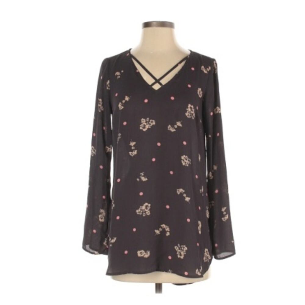 Express Factory Bell Sleeve Floral Shirt XS